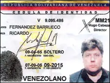 Cédula de Ricardo Fernández Barrueco