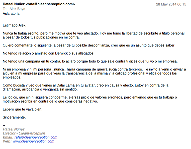 Email de RaFa Hacker a Alek Boyd