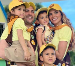 Hannelly Quintero, Bernardo Arosio and their children